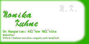 monika kuhne business card